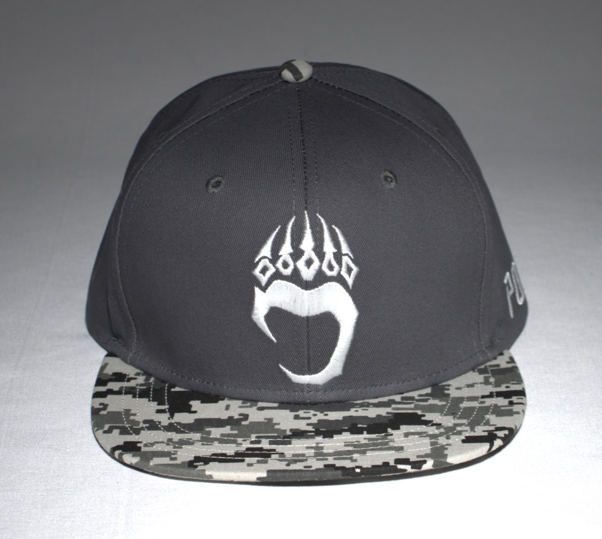 White-Camo Paw SnapBack Hat