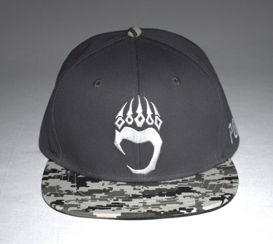 White-Camo Paw SnapBack Hat
